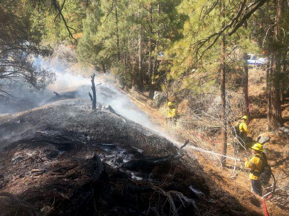 Photo of fire in greenbelt Labor Day Weekend 2021