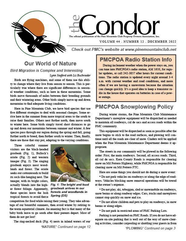 December 2022 Condor Page 1 image